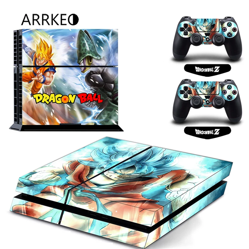 ARRKEO Dragon Ball Супер Saiyan винил Обложка Наклейка PS4 кожи Стикеры для sony Игровые приставки 4 консоли и 2 контроллера аксессуары
