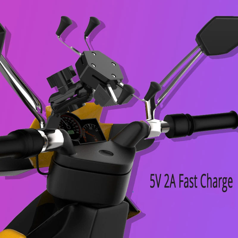 Заряжаемый мотоциклетный велосипедный держатель для телефона GPS кронштейн