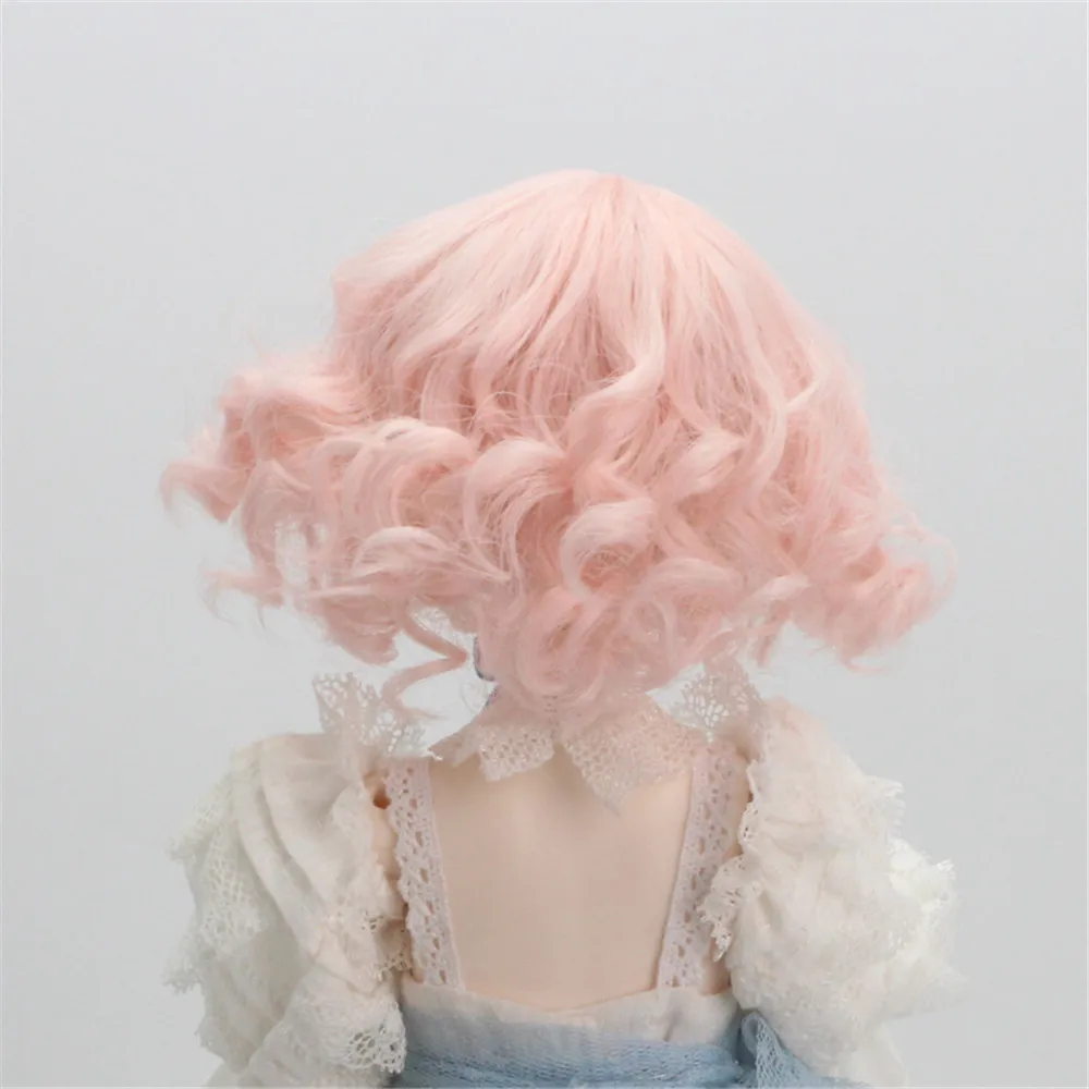 Парик для кукольных волос розовый серый Ombre вьющиеся парики 1/3 1/4 1/6 BJD/SD куклы