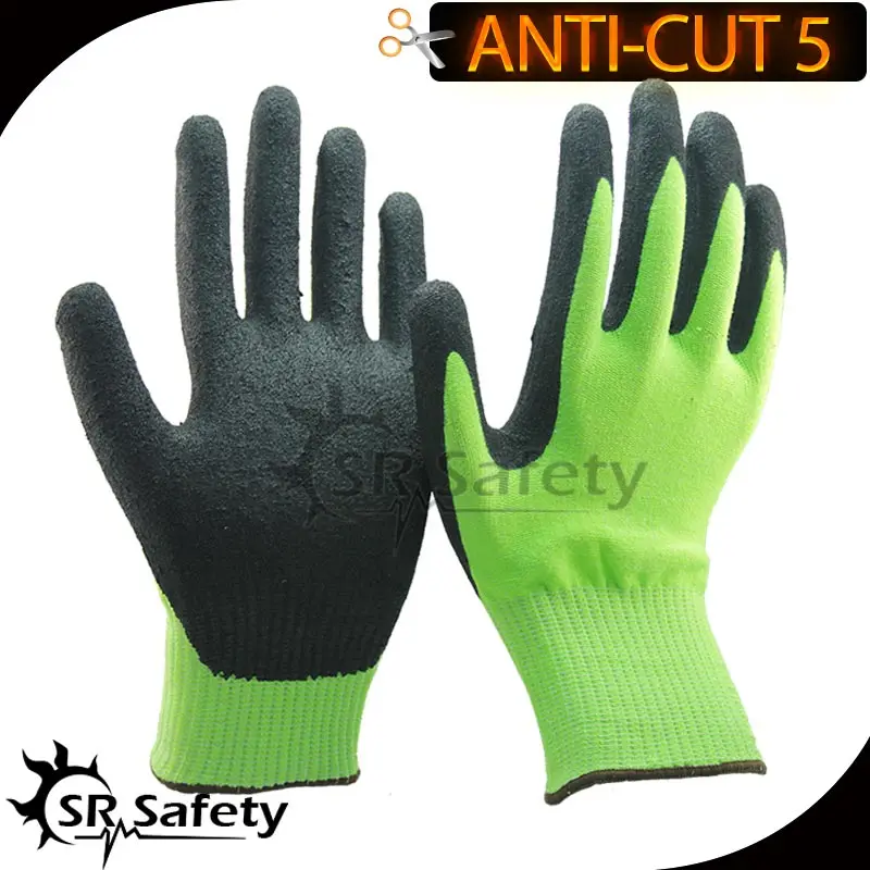 

SRSafety 12 Pairs Of CE Standard Cut Level 5 Cut Resistant Gloves Sandy Finish