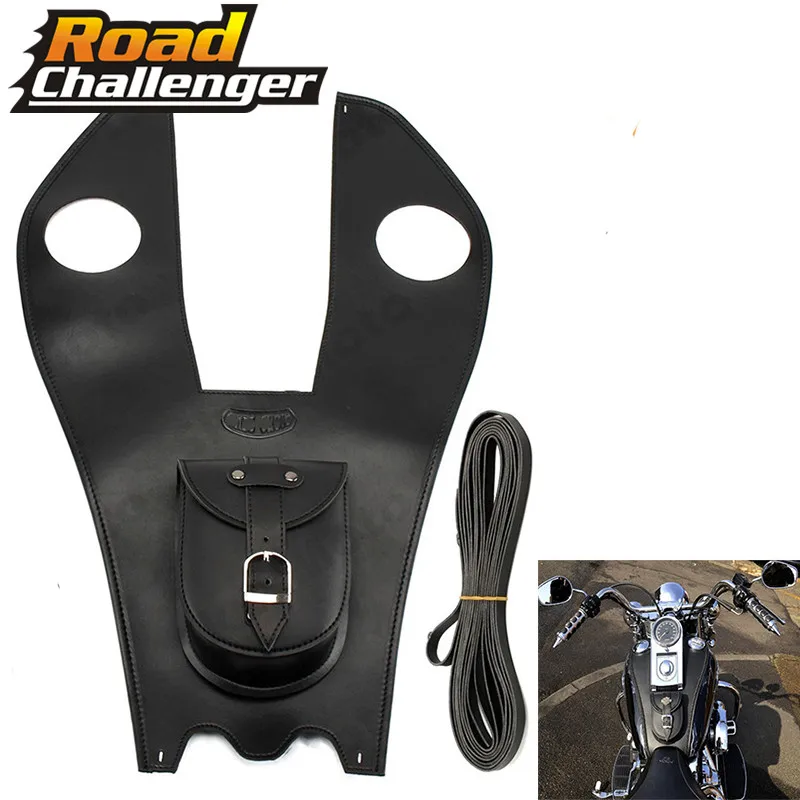 Для Harley Softail Fatboy Heritage Deluxe кожаный чехол на бак панель Pad Chap Bib аксессуары для мотоциклов сумка на бак