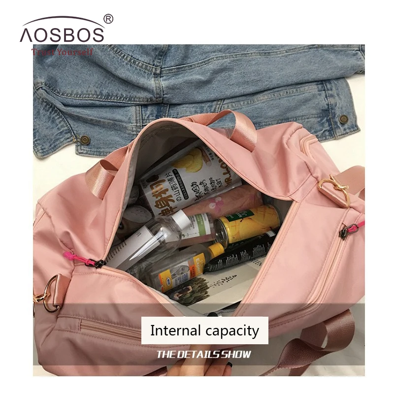 Aosbos Мужская сумка большая Вместительная дорожная сумка женская модная полиэфирная дорожная сумка дизайнерская мужская сумка-мессенджер