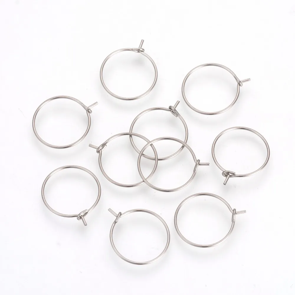

20 pcs 316L Stainless Steel Hoop Earrings for women vintage 2019 hoop earrings in jewelry fashion DIY making supplies F80