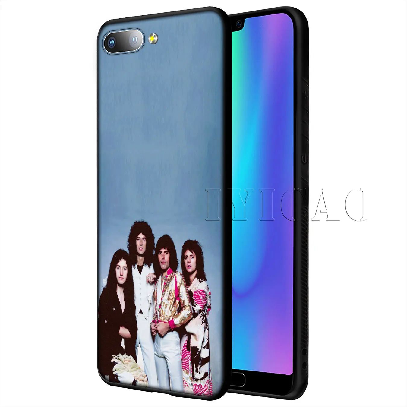 Жесткий Мягкий чехол IYICAO Queen Rock Group для Huawei P20 Pro P10 P8 P9 P30 Lite Mini 2017 P Smart 2019|Бамперы| |