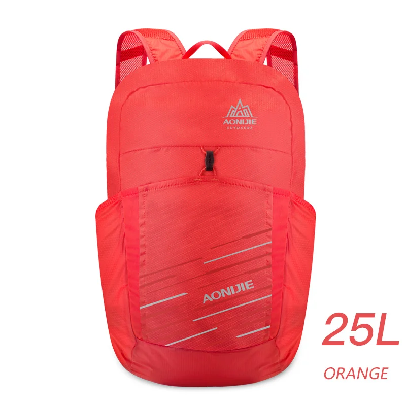 Orange AONIJIE H945 легкий складной рюкзак для путешествий походный Кемпинг шопинг рюкзак 25L - Цвет: Orange