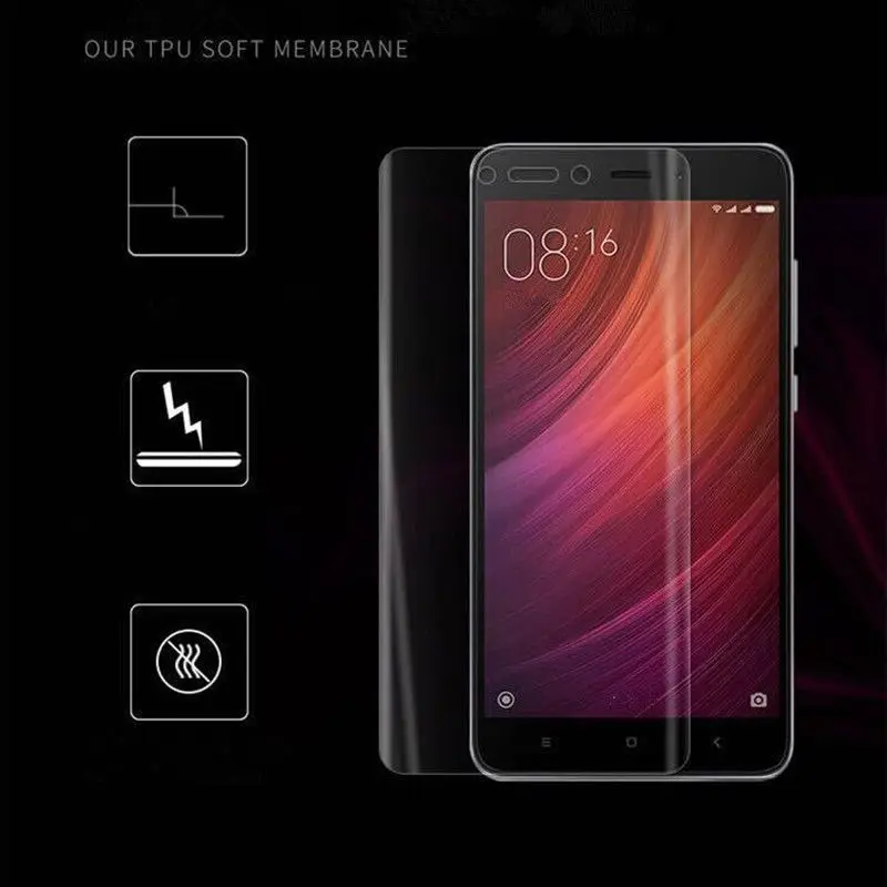 Изогнутая защитная пленка на весь экран для Xiaomi Redmi Note 3 4 Pro 5A 5 5S Plus 6 4X мягкий чехол
