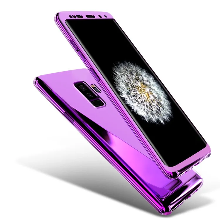Роскошный зеркальный чехол для S10Samsung Galaxy S8Plus PC + защитный экран из закаленного