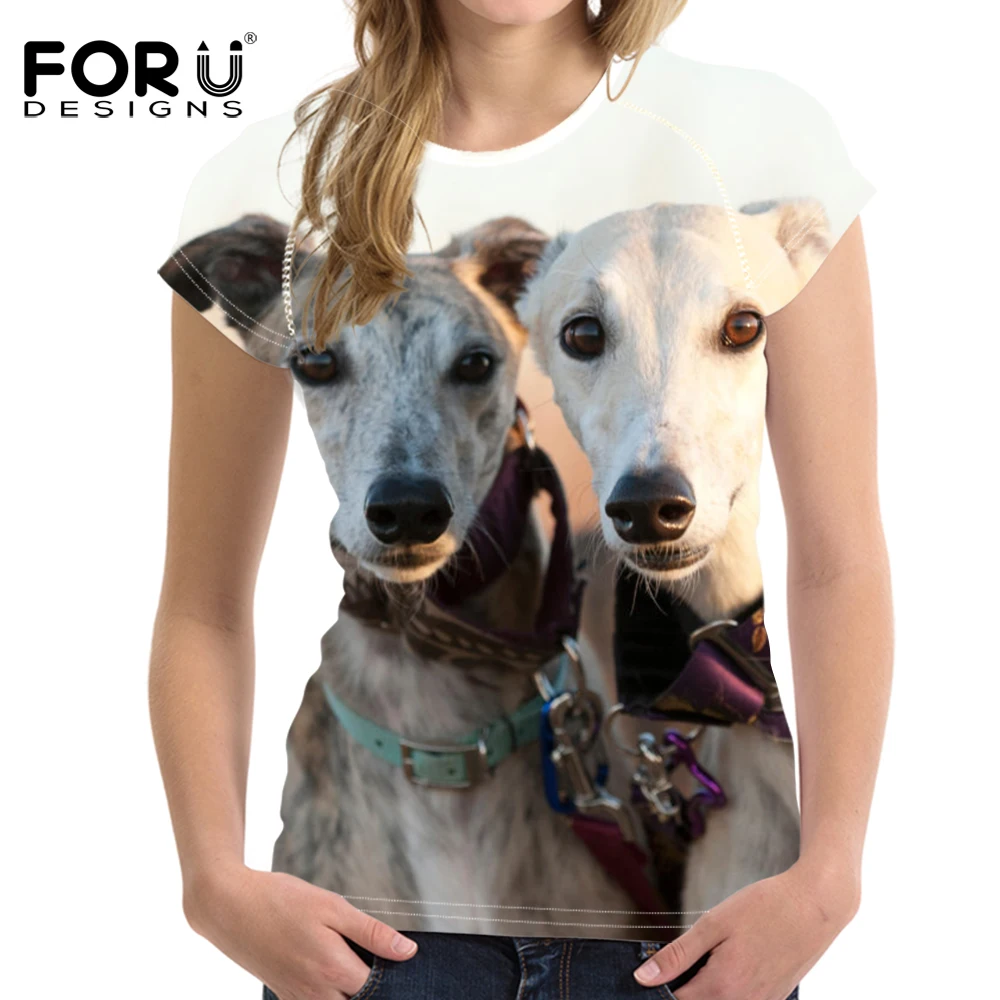 Футболка FOURDEIGNS женская с 3D принтом yhound Dogs удобный топ и футболка мягкая одежда