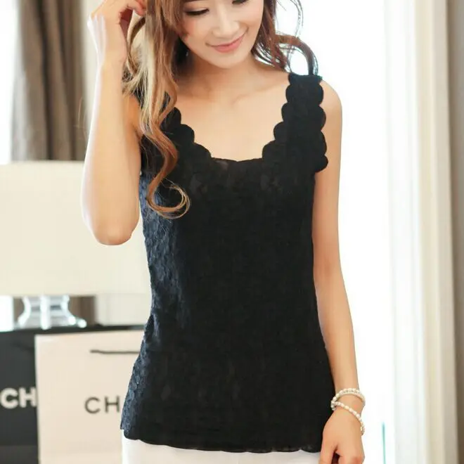 Женская кружевная блузка белая винтажная без рукавов с вязаным крючком верхом на