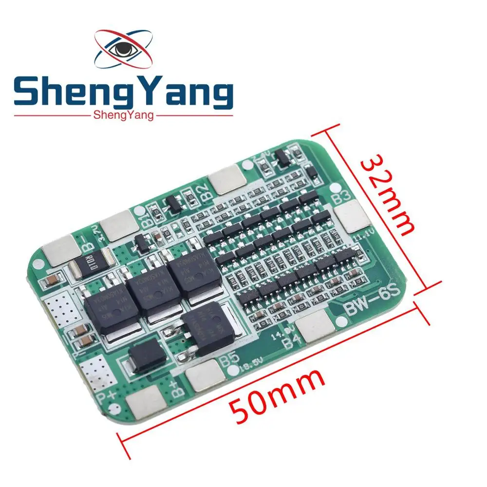 Шэньян 6S 15A 24V PCB плата защиты BMS для 6 шт 18650 литий-ионная литиевая Батарея солнечных батарей модуль новое поступление
