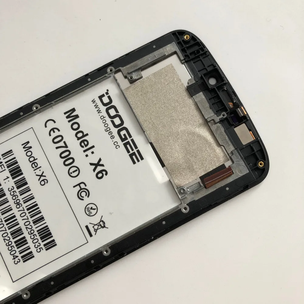 Используется Doogee X6 ЖК-дисплей + сенсорный экран рамка дигитайзер сборка Замена