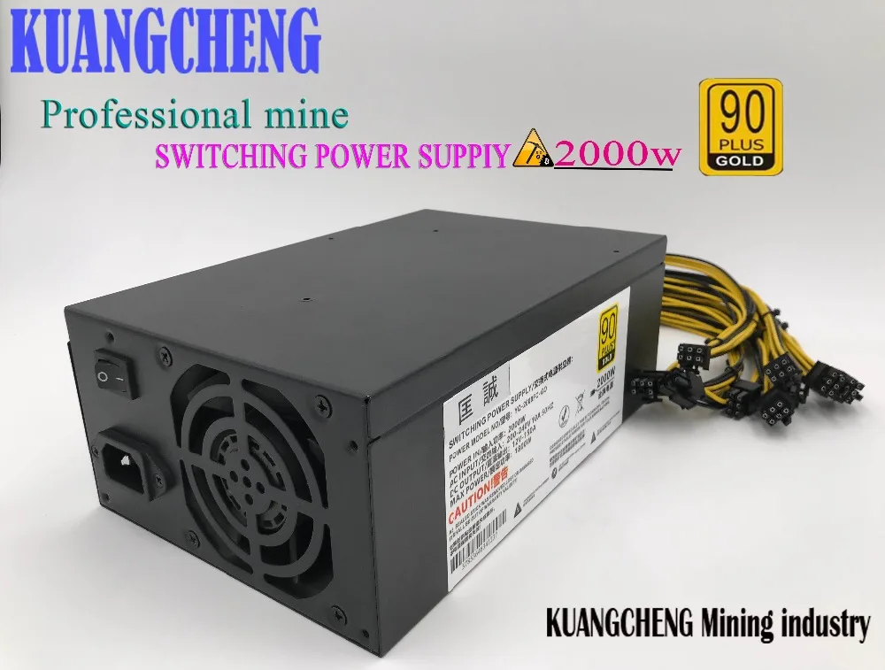Спот! ASIC чип BTC BCH mining machine12V 2000 Вт PSU 6 шт. Серверная горная плата источник питания, работает в то же время 2 ANTMINER D3