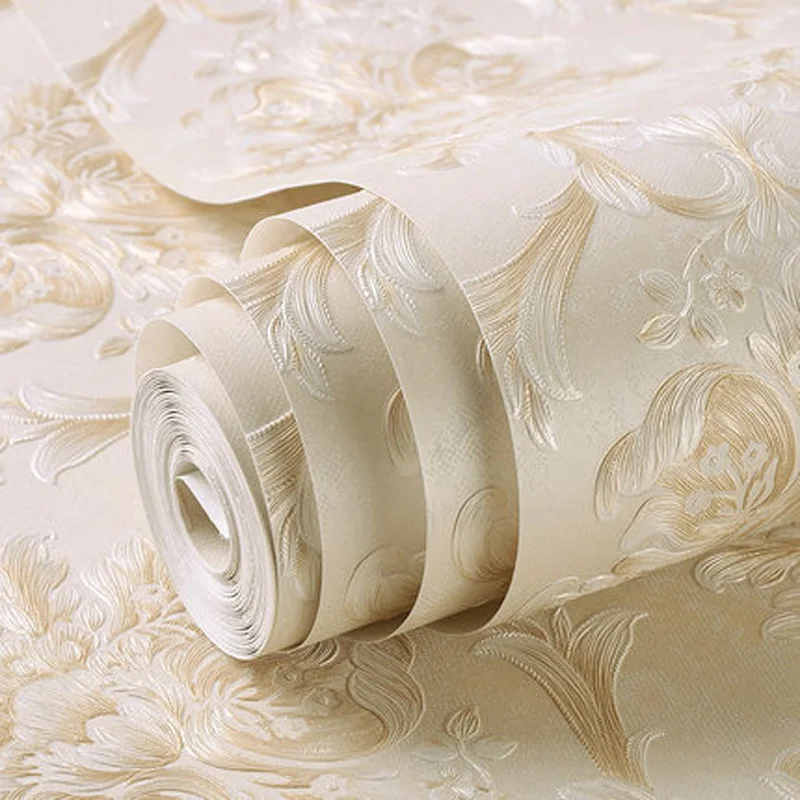 Q QIHANG Европейский стиль 3D рельефный нетканый фон для гостиной спальни ТВ 0 53 М * 10 м