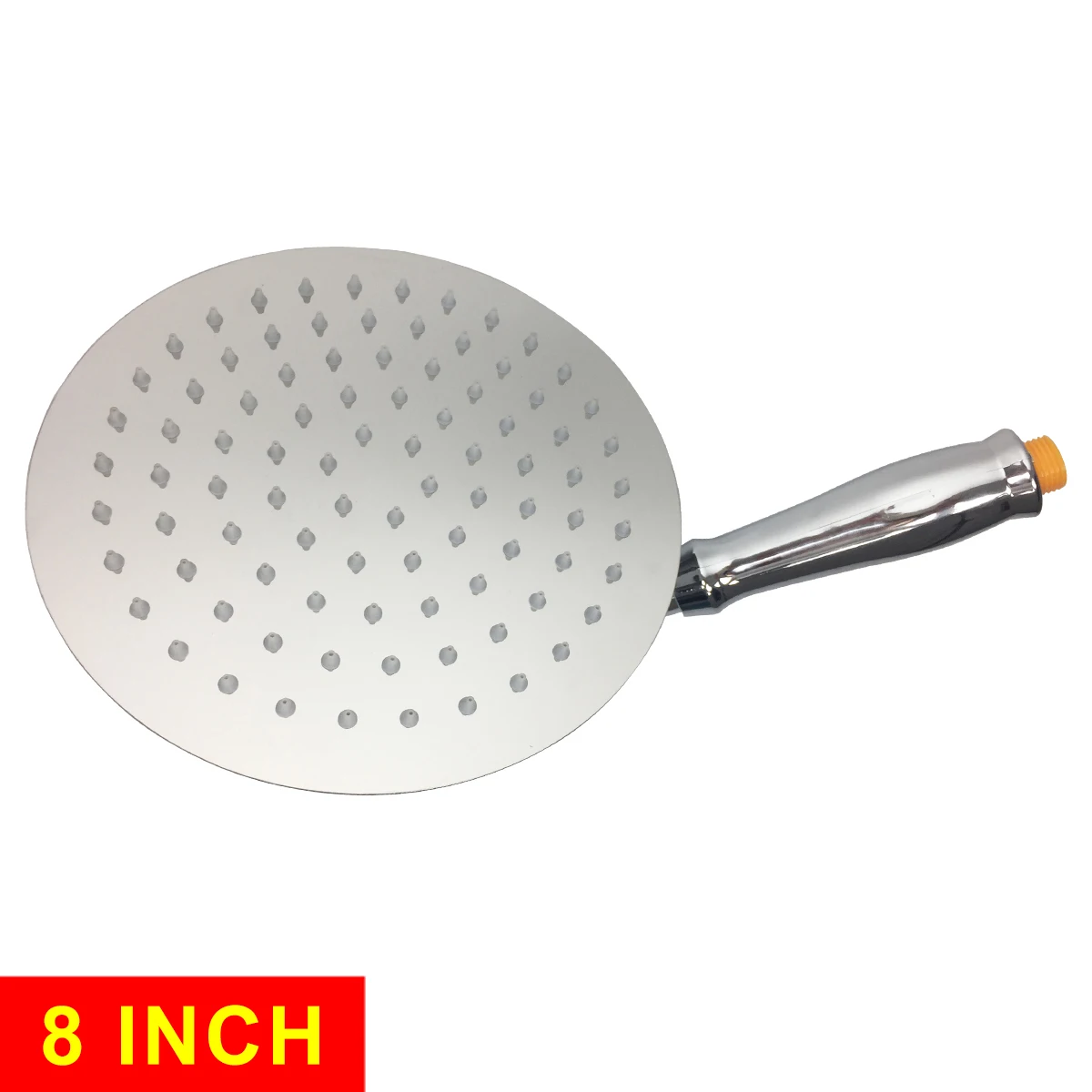 Round 8 Inch Роскошная " дюймовая ультра-тонкая ручная душевая головка из нержавеющей стали, вращающаяся на 360 градусов, большое пространство для забора воды, Душ высокого давления - Цвет: Round 8 Inch