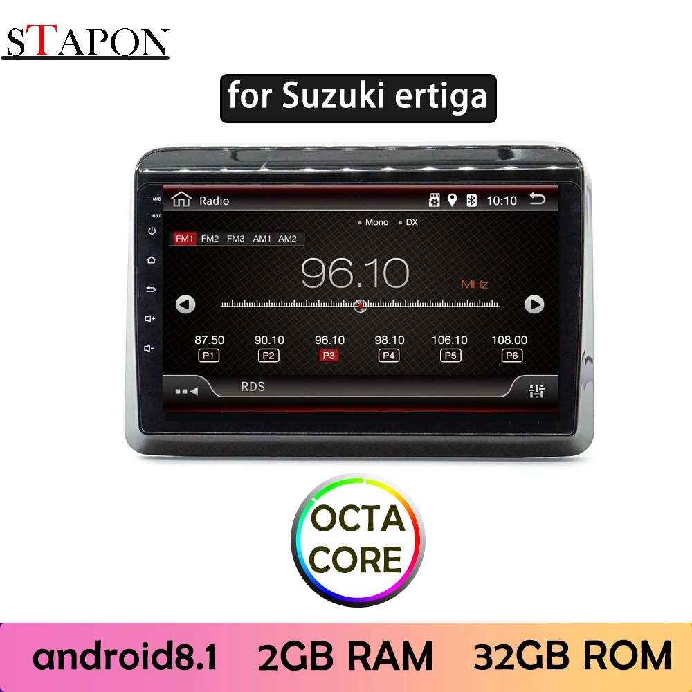 STAPON 9 дюймов для Suzuki ertiga 2018 19 Android 8 1 2GBRAM Автомобильный мультимедийный MP5 dvd плеер с