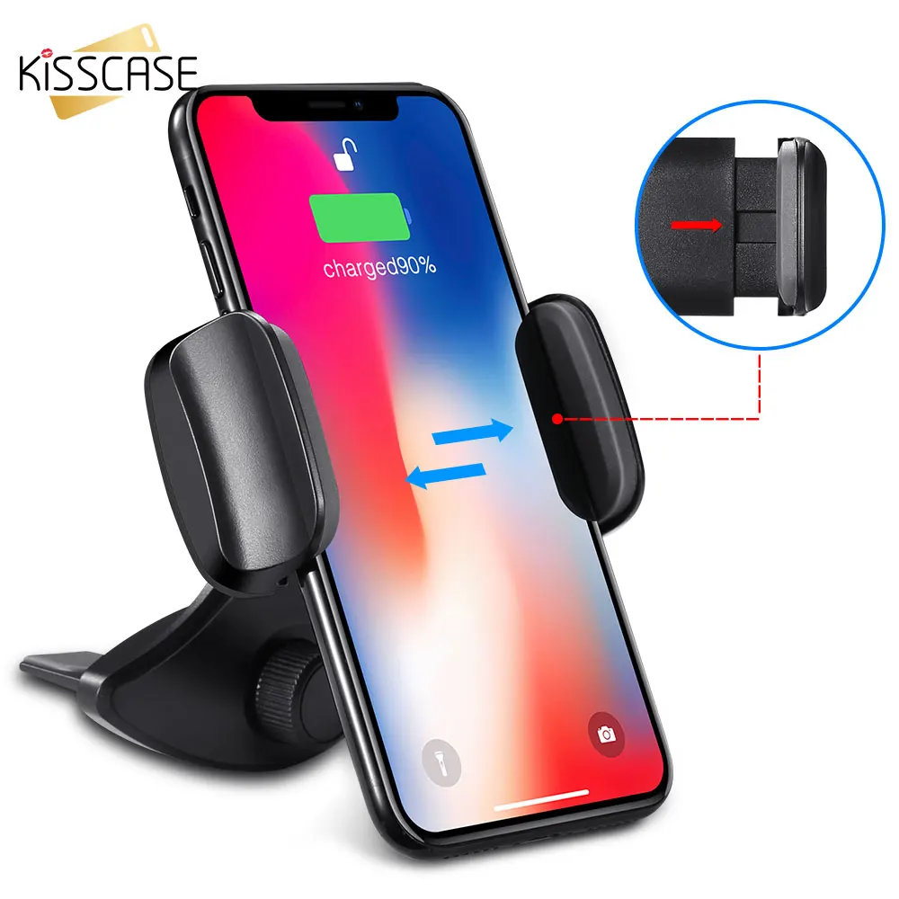 KISSCASE тяжести автомобильный держатель телефона 360 вращения компактный для