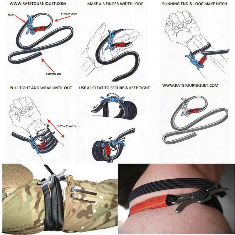 Походный тактический инструмент для выживания эластичный трос быстрая турникет