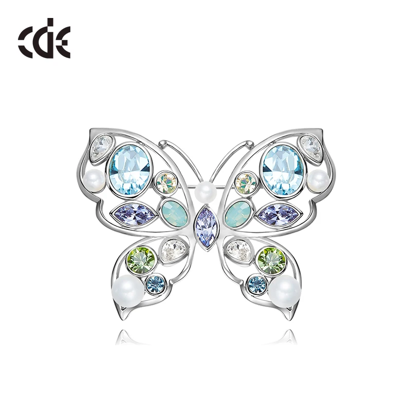 CDE Броши для женщин украшенные кристаллами от Swarovski бабочки кристалл броши булавка ювелирные изделия и аксессуары для одежды