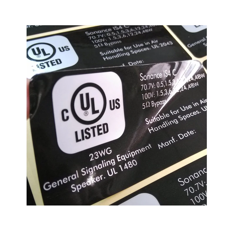 

Custom tear off sticker peel off anti-counterfeit logo Electronic removable dull polish Black PVC St aluminium foil paper label