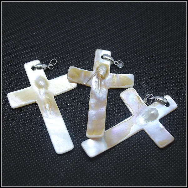 2 шт. подвески в виде ракушек перламутровые христианские форме Креста