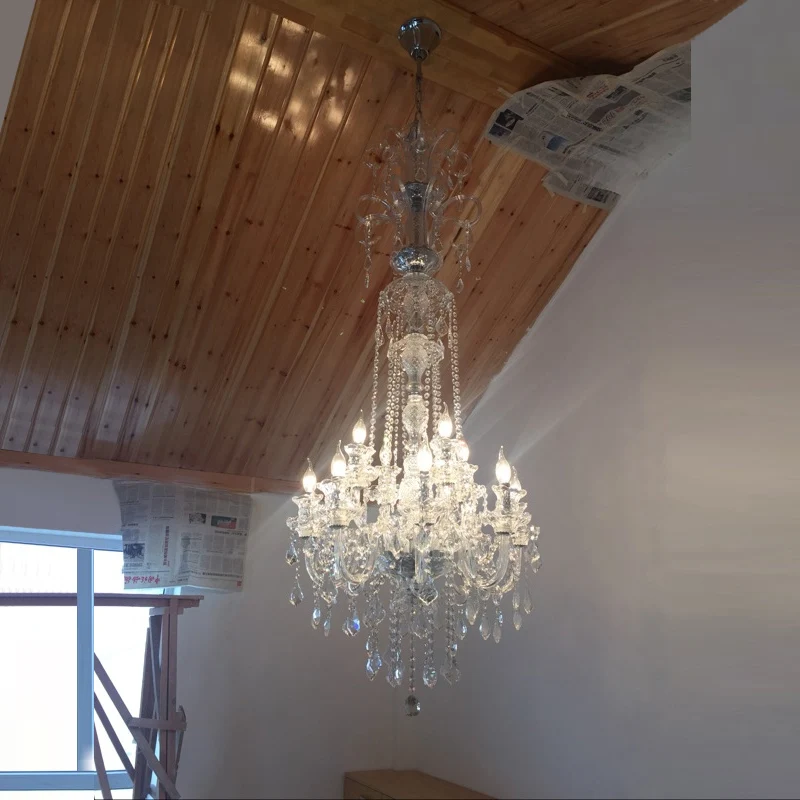 XL Современная хрустальная люстра светодиодные лампы большие подвесные люстры