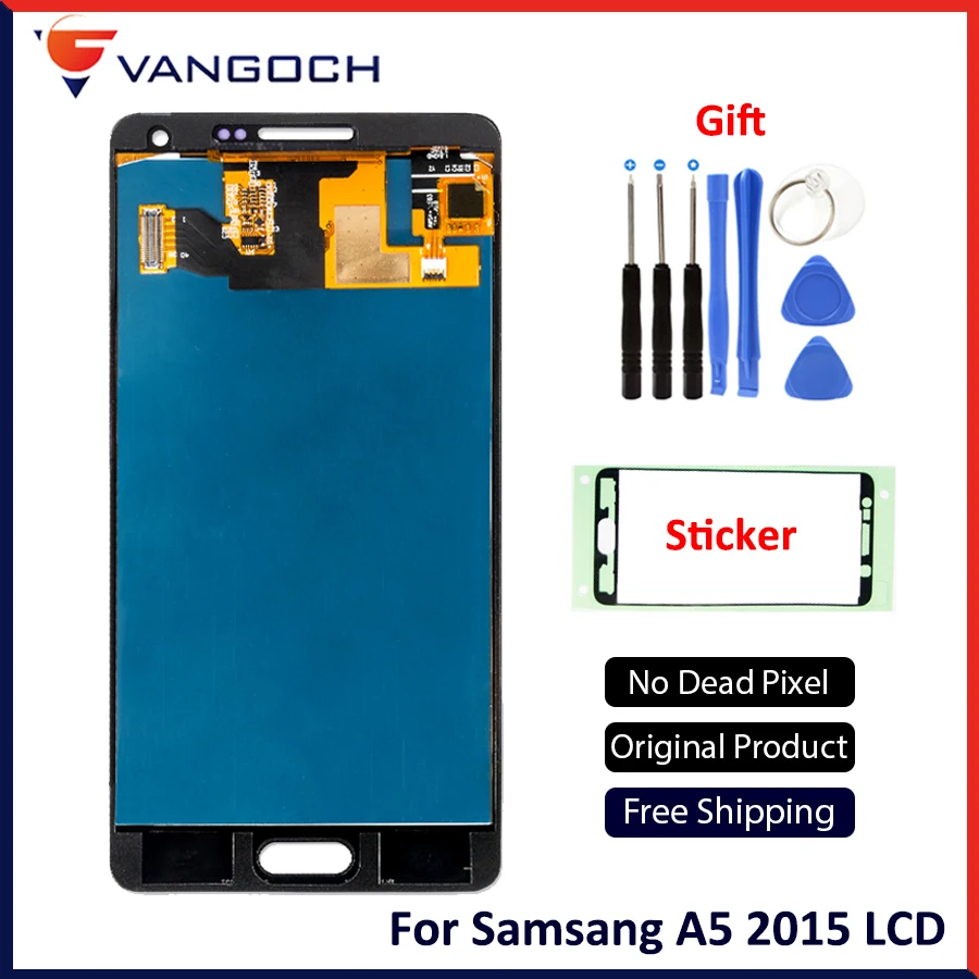 SUPER AMOLED для samsung Galaxy A5 2015 A500 A500F A500FU A500H A500M Замена ЖК дигитайзера с яркой