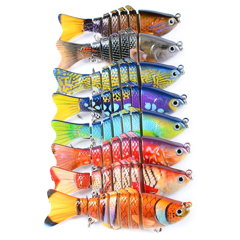 

1Pcs Swimbait Fishing Lure 10cm 15.5g Isca Artificial 3D Eyes Hard Lure 7 Segment Lifelike Fishing Lures Wobbler Leurre Bait
