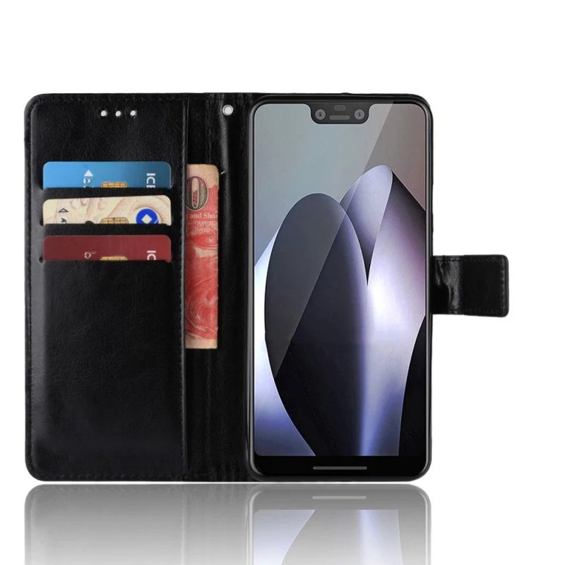 Роскошный чехол бумажник из искусственной кожи с откидной крышкой для Google Pixel 3 XL
