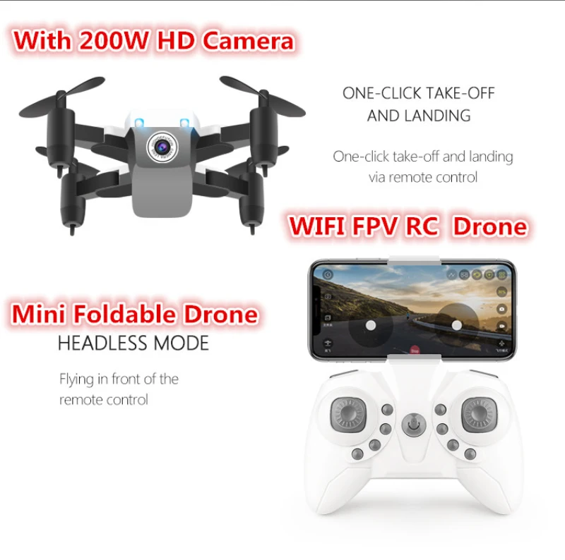 Мини складной Радиоуправляемый Дрон Wi Fi FPV летательный аппарат с фиксированной