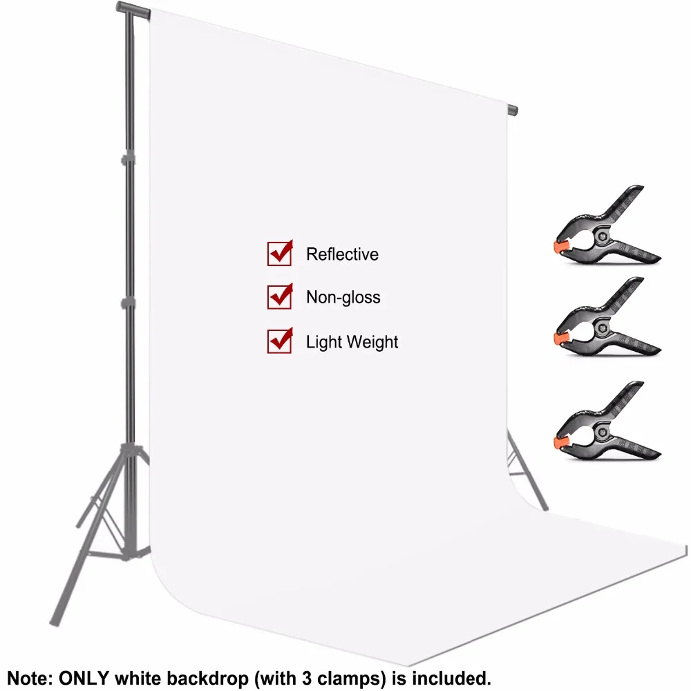 Neewer 9x15 футов тканевый задник для фотосъемки с 3 зажимами