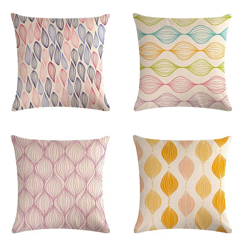 

Наволочка с геометрическим рисунком эллипса, новинка, Наволочка на кресло, хлопковая льняная наволочка с принтом для дома, декоративная нав...