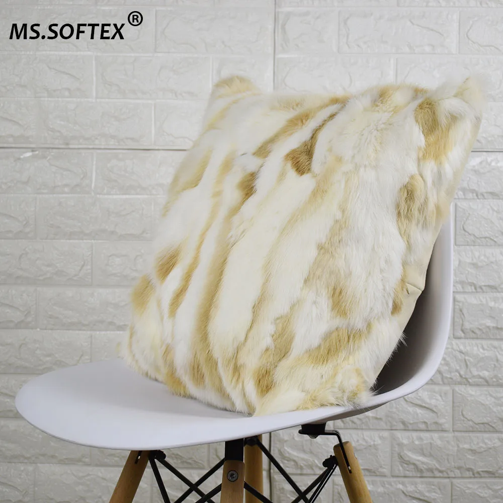 MS.Softex мягкий плюшевый чехол для подушки из натурального меха Подушка Чехол в