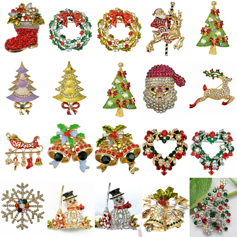 2017 новая зимняя коллекция Рождественская Брошь булавка Снеговик Санта Клаус