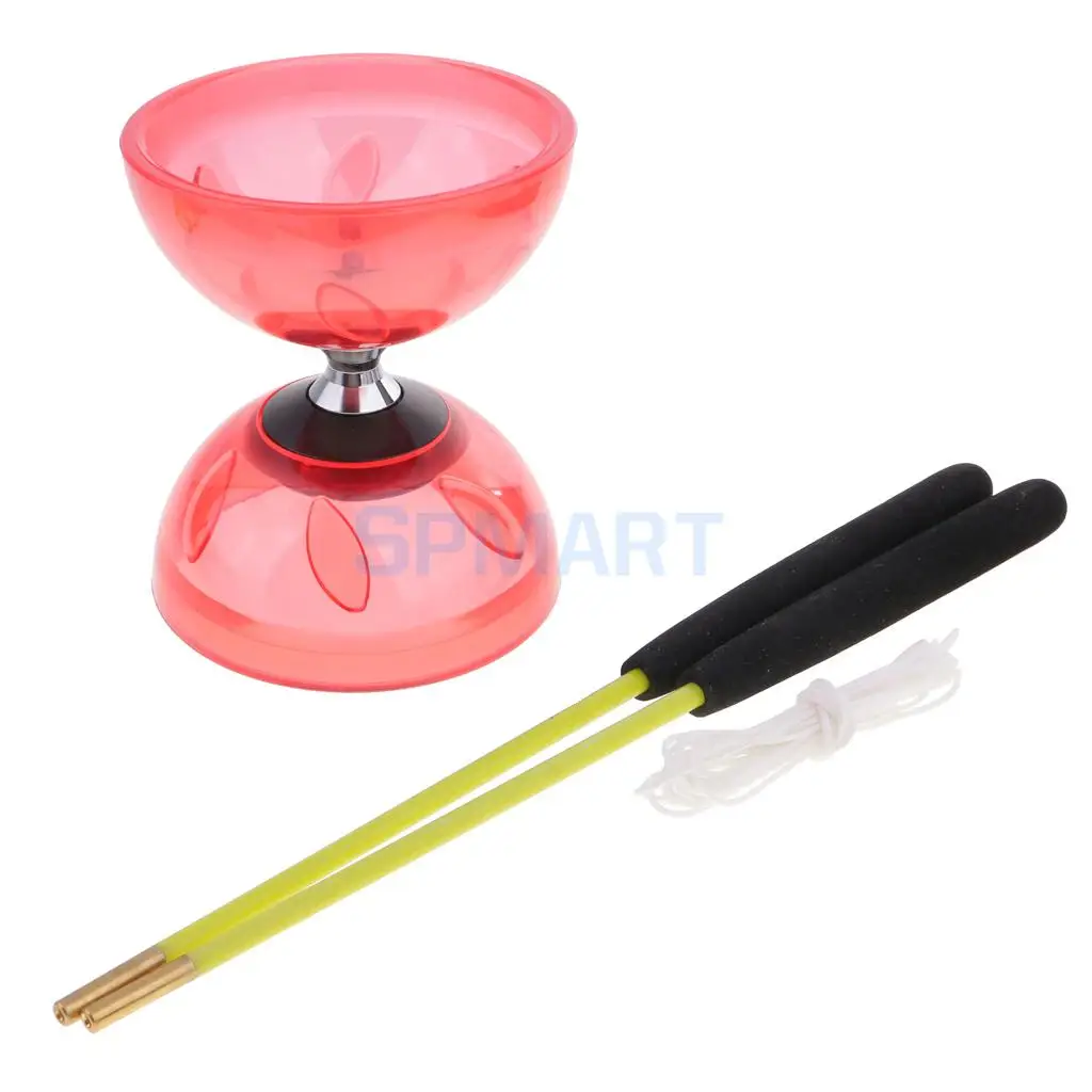 3 тройной подшипник жонглирование Diabolo игрушка со струнными металлическими палочками дети Китайский йо профессиональная развивающая игрушка 13/10. 5 см Диаметр