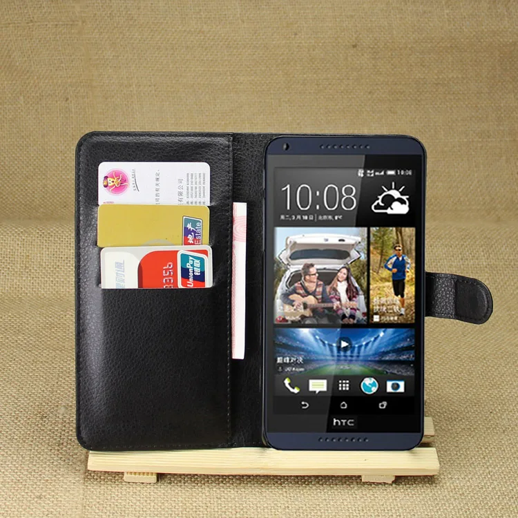 Высококачественный кожаный чехол бумажник с откидной крышкой для htc desire 816 D800 A5/dual