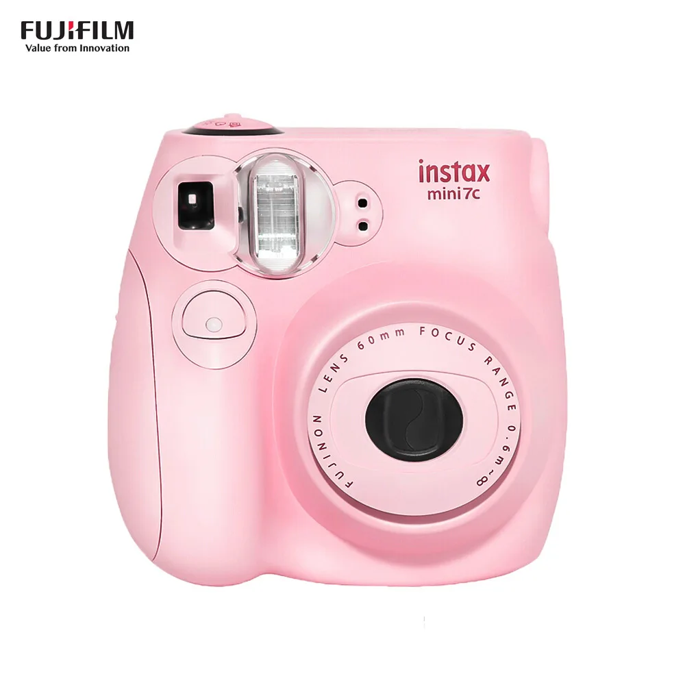 2 Цвет белая пленка для Fuji Instax Мини 7C Камера Кофе и розовый цвет мгновенной фото