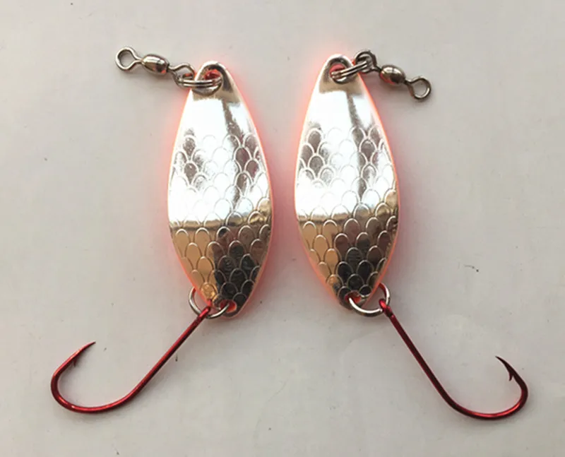 4 5 г большая приманка-ложка с одним крючком покрытие поверхности серебро чистая