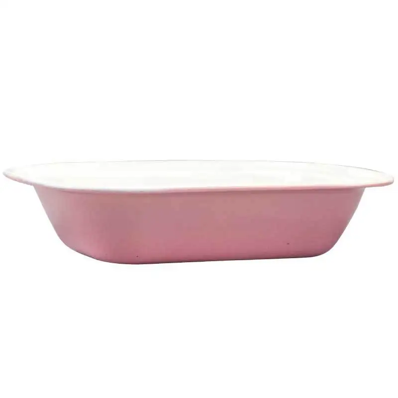 Japanese style porcelain enamel rectangular baking tray home baked cheese cake mold bread loaf pan pizza pie biscuit dish |