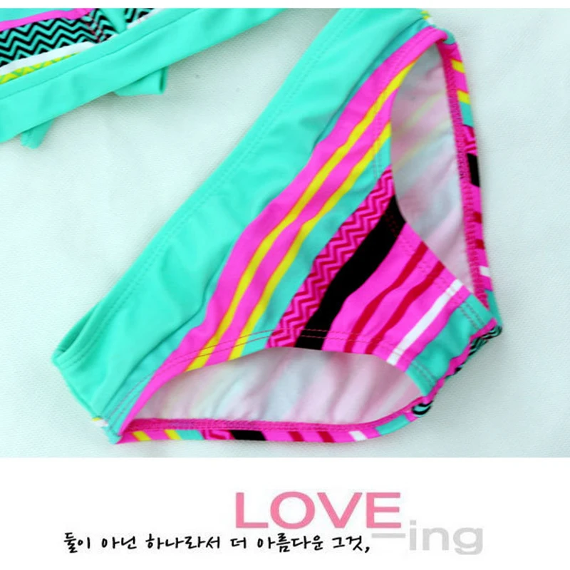 Купальный костюм для девочек 6-16 лет комплект из двух предметов купальный в