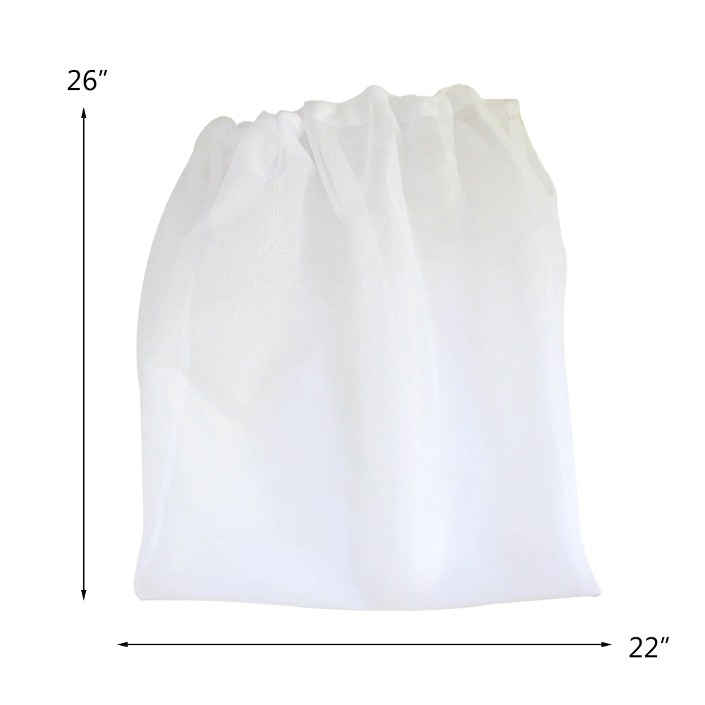 Белый 2 Size Milk Nylon Mesh Food Strainer Reusable Nut Tea Milk Fruit Juice Filter Bag Coffee Mesh Bag Net Kitchen Accessories - Цвет: Белый