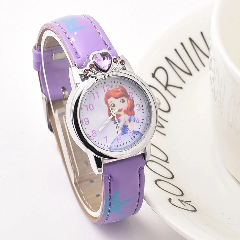 

Princess phiya's cute cartoon student quartz watch is popular among children