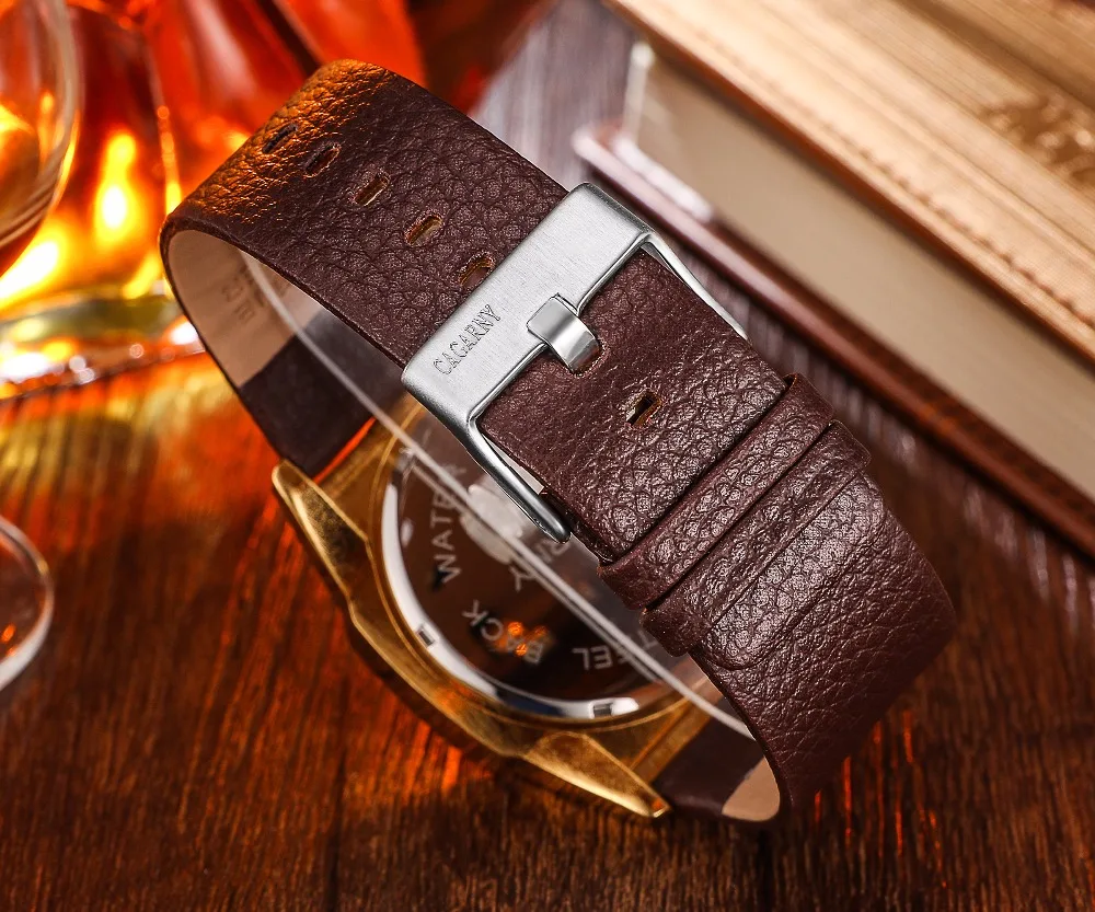 Роскошные брендовые часы мужские спортивные кварцевые золотистые зеркальные