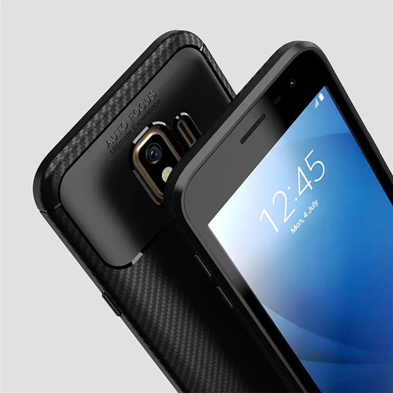 Роскошный противоударный чехол для Samsung Galaxy j2 Core из углеродного волокна Мягкая