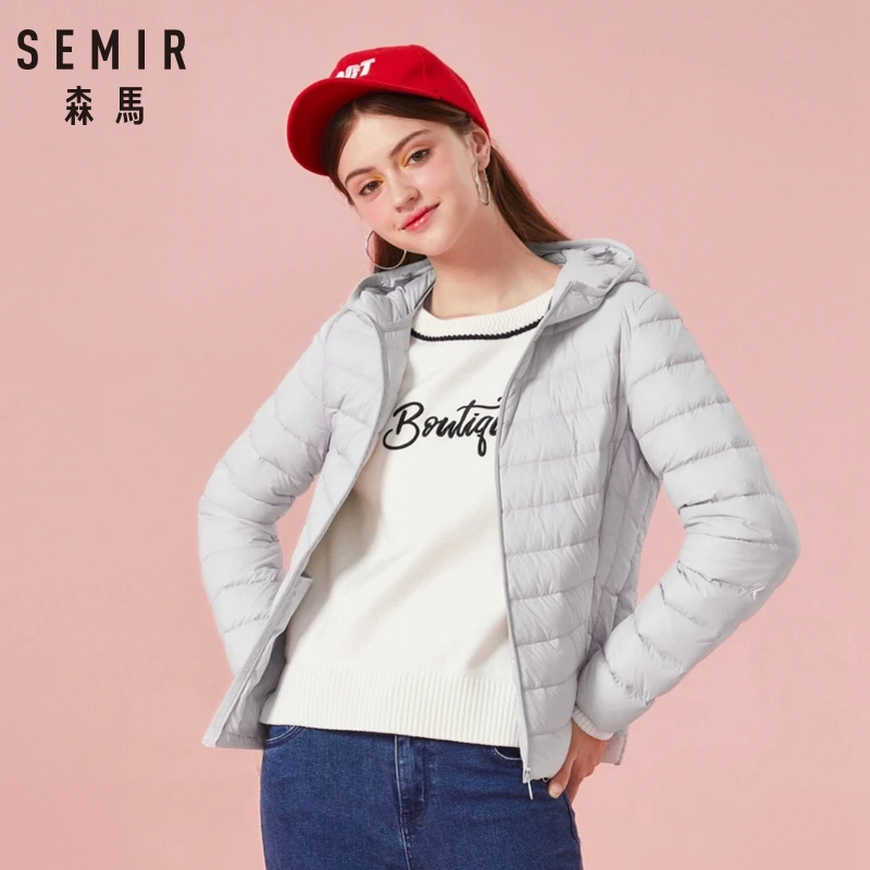 SEMIR новая Базовая зимняя куртка s Женская зимняя Вельветовая куртка с капюшоном зимняя куртка женская верхняя одежда теплая портативная