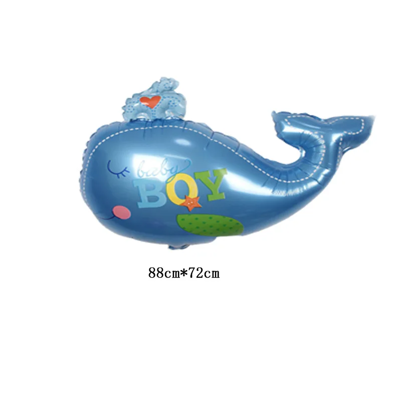 boy whale Shark Foil Balloons Latex Shark ballon Birthday party decorations kids Inflatable Toys Baby Shower Boys Fish Globos Shark Balls - Цвет: boy whale