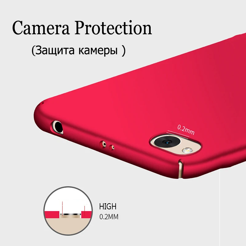 JCDA Case For Xiaomi Redmi 5A Cover silicone flip PC matte Hard Back case glass |