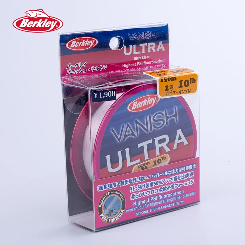 Berkley Vanish Ultr 150 м Фторуглеродные прозрачные лески для ловли карпа гибкие легко литые жесткие Аксессуары для рыбалки 4-14LB