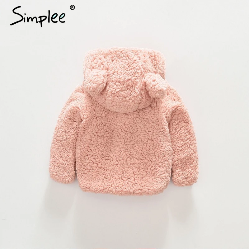 Детское меховое пальто Simplee утолщающие детские куртки для зимы милая мультяшная