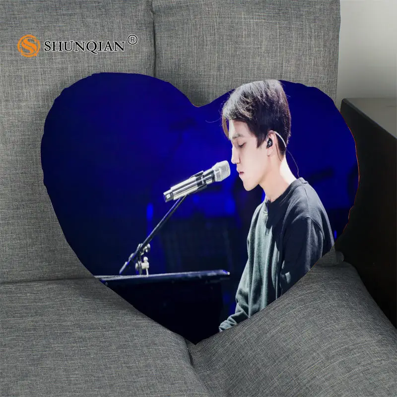 Hot Sale Dimash Kudaibergen Heart Shape Pillow Cover Custom zipper Pillowcase Just No Core Size 41x36cm 47x42cm | Дом и сад