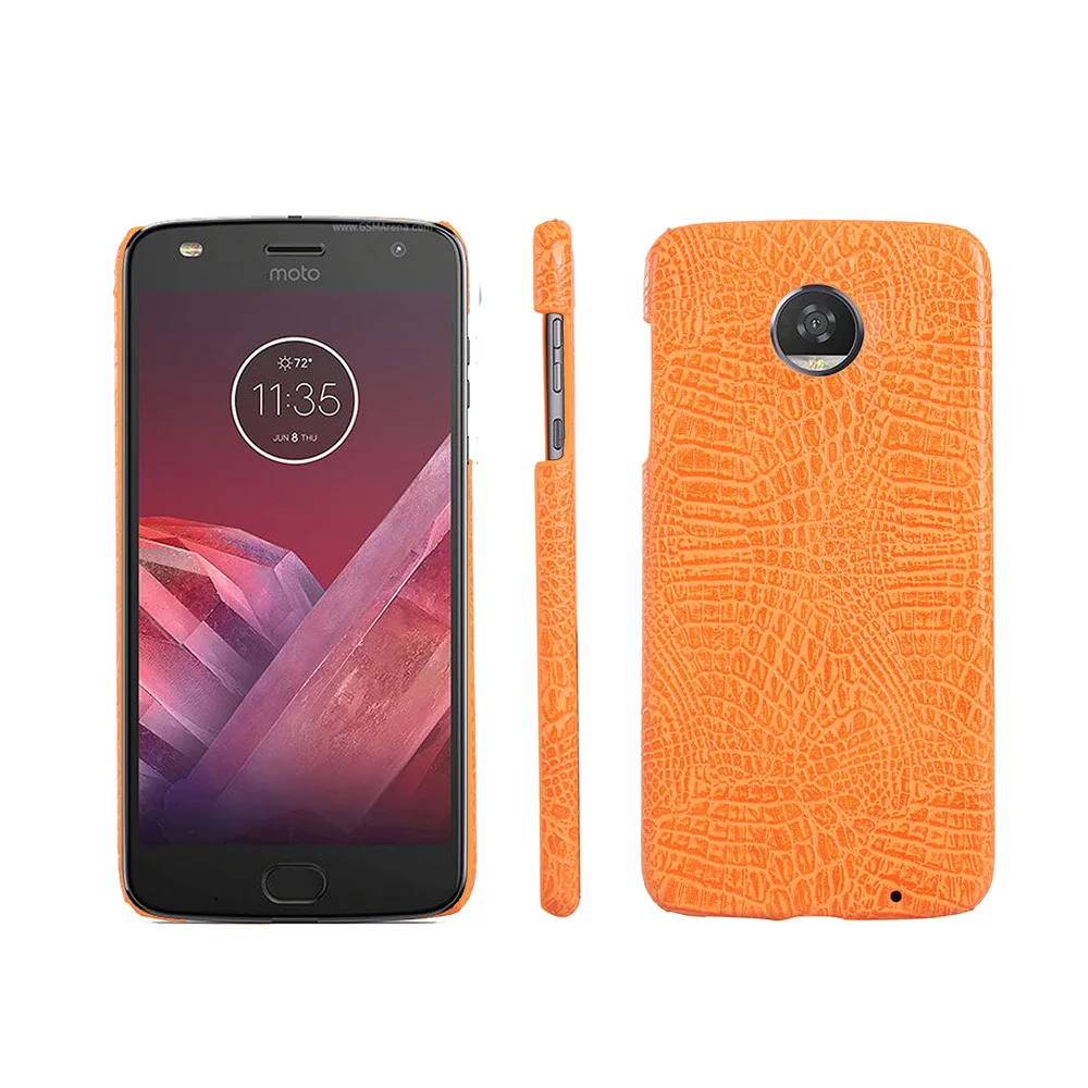 Чехол из крокодиловой кожи для Motorola Moto Z2 Play XT1710 жесткий защитный чехол телефона